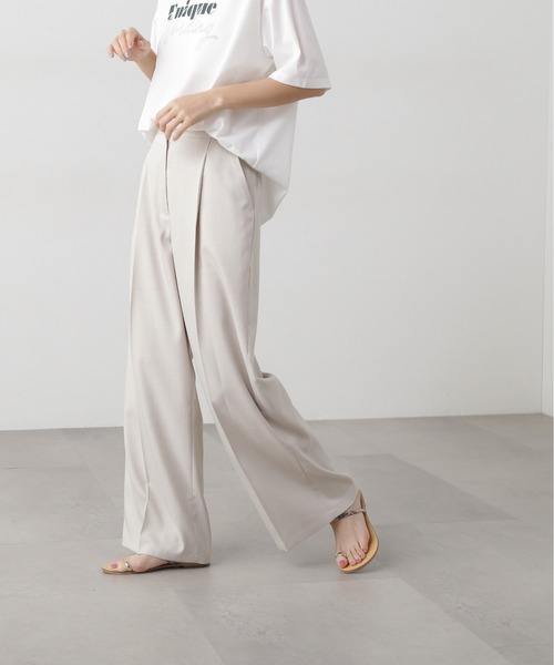 N.（N. Natural Beauty Basic）（エヌエヌナチュラルビューティーベーシック）の「【PS/低身長サイズ】リネンライクタックパンツ（その他パンツ・レディース・グレイッシュベージュ/ベージュ/ブラウン・SMALL/MEDIUM/PS）」の18枚目の写真