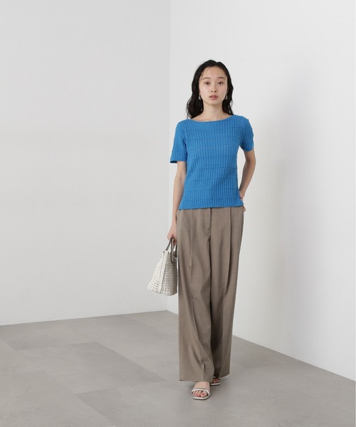 N.（N. Natural Beauty Basic）（エヌエヌナチュラルビューティーベーシック）の「【PS/低身長サイズ】リネンライクタックパンツ（その他パンツ・レディース・グレイッシュベージュ/ベージュ/ブラウン・SMALL/MEDIUM/PS）」の7枚目の写真