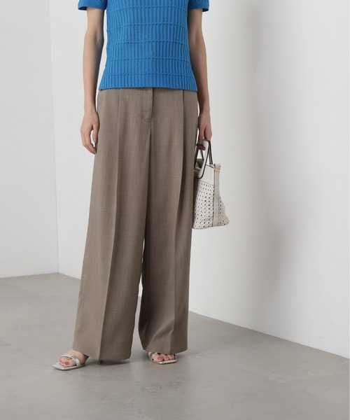 N.（N. Natural Beauty Basic）（エヌエヌナチュラルビューティーベーシック）の「【PS/低身長サイズ】リネンライクタックパンツ（その他パンツ・レディース・グレイッシュベージュ/ベージュ/ブラウン・SMALL/MEDIUM/PS）」の9枚目の写真