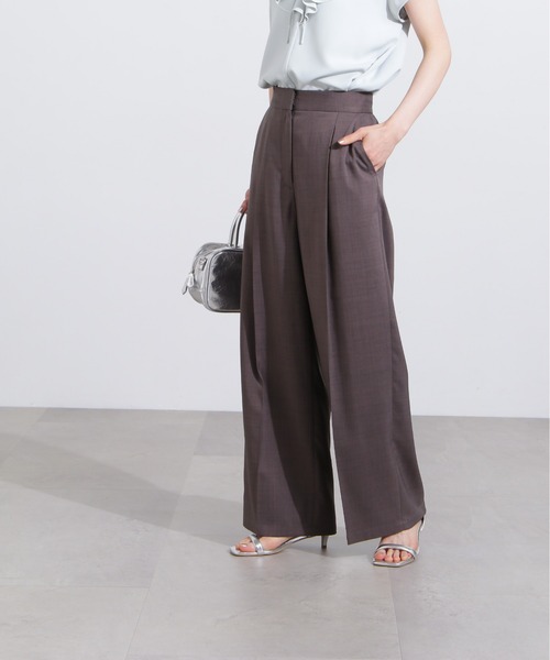 N.（N. Natural Beauty Basic）（エヌエヌナチュラルビューティーベーシック）の「【PS/低身長サイズ】リネンライクタックパンツ（その他パンツ・レディース・グレイッシュベージュ/ベージュ/ブラウン・SMALL/MEDIUM/PS）」の5枚目の写真