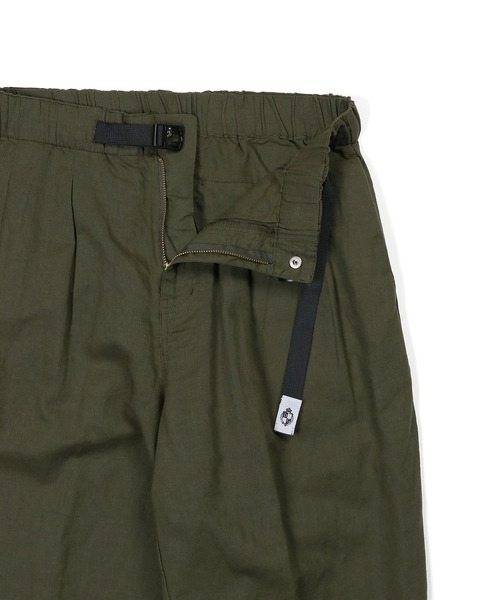 The DUFFER of ST.GEORGE(ザダファーオブセントジョージ)の「LINEN BLEND WEBBING BELT WIDE PT:リネンブレンド テーパード ワイドパンツ(その他パンツ・メンズ・ブラック/カーキ/ネイビー・MEDIUM/SMALL/X-LARGE/LARGE)」の16枚目の写真