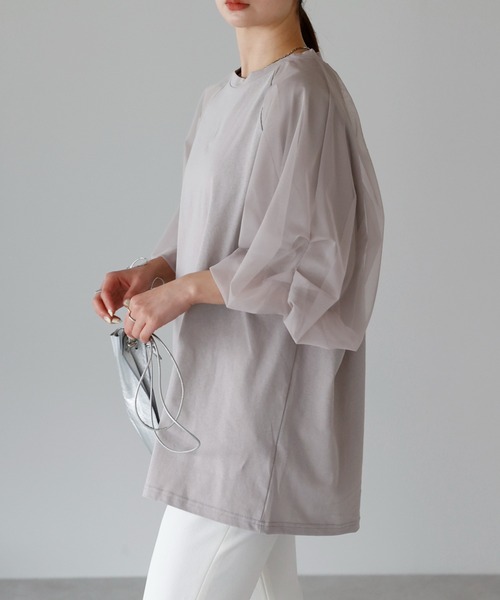 ANNIK リネンコットン バルーンスリーブシャツ 新品 MADE IN JAPAN】-Reflax-ファブリック バルーンスリーブ