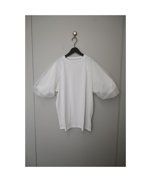 チュールバルーンスリーブ Tシャツ（Tシャツ/カットソー）｜r