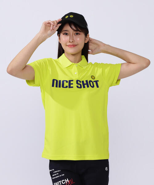 PEARLY GATES（パーリーゲイツ）の「【PEARLY GATES】ポリエステルメッシュ半袖ポロシャツ（ポロシャツ・レディース・ホワイト/ネイビー/イエロー・LARGE/MEDIUM）」の3枚目の写真