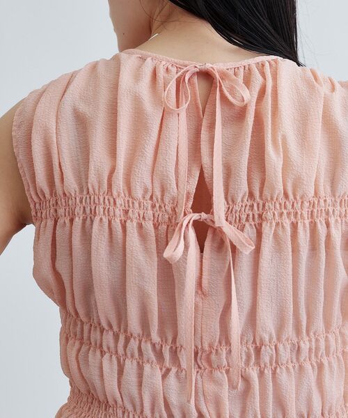 GALLEST（ギャレスト）の「ワッシャーティアードブラウス（シャツ/ブラウス・レディース・ホワイト/ブラック/ピンク・38）」の10枚目の写真