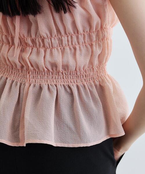 GALLEST（ギャレスト）の「ワッシャーティアードブラウス（シャツ/ブラウス・レディース・ホワイト/ブラック/ピンク・38）」の12枚目の写真