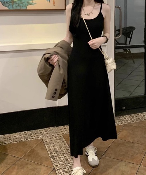 shoppinggo(ショッピングゴー)の「ニットワンピース ノースリーブ ニット(ワンピース・レディース・ピンク/ブラウン/ブラック/ベージュ・FREE)」の6枚目の写真