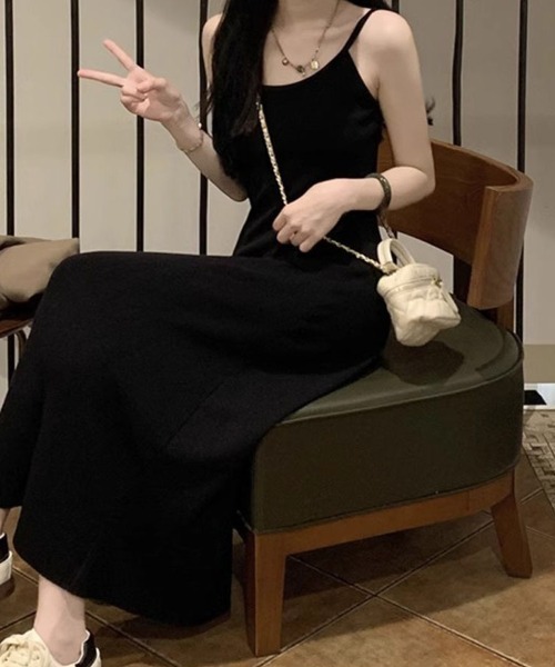 shoppinggo(ショッピングゴー)の「ニットワンピース ノースリーブ ニット(ワンピース・レディース・ピンク/ブラウン/ブラック/ベージュ・FREE)」の8枚目の写真