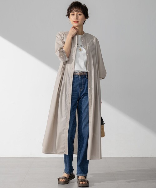 23区 S(ニジュウサンクチイサイサイズ)の「【洗える】ボタニカル カラー Tシャツ(Tシャツ/カットソー・レディース・ライラック系/イエロー系/ローズ系/ホワイト系/ダルブルー系/ダークブラウン系・32)」の12枚目の写真