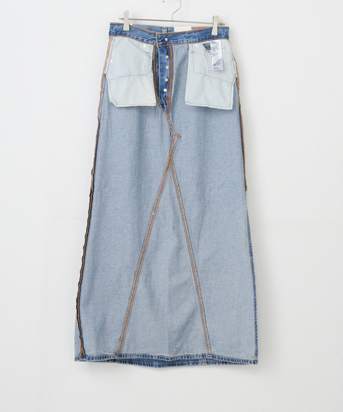 U by SPICK&SPAN(ユーバイスピックアンドスパン)の「LEVI’S/リーバイス ICONIC LONG SKIRT W/SLIT(デニムスカート・レディース・ブルー・25cm)」の5枚目の写真