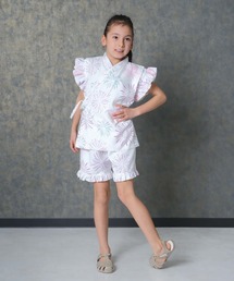 THE CASUAL | ICE FABRIC 接触冷感　綿タッチ　フリル甚平　ジンベイ(浴衣)