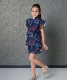 THE CASUAL | ICE FABRIC 接触冷感　綿タッチ　フリル甚平　ジンベイ(浴衣)