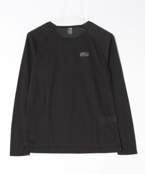PICTURE ORGANIC CLOTHING(ピクチャーオーガニッククロージング)の「【PICTURE/ピクチャー】TIMONT W LS TECH TEE 抗菌加工 吸湿速乾性 UPF50+ ワンポイント ロンT(Tシャツ/カットソー・レディース・ブラック・SMALL/MEDIUM)」の3枚目の写真