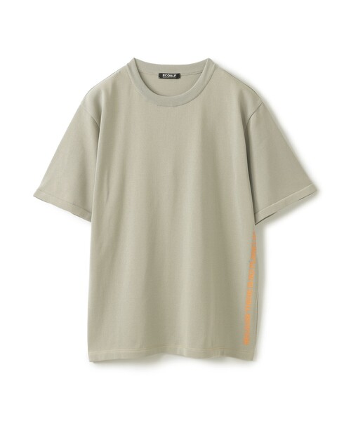 ECOALF（エコアルフ）の「ACT ナチュラルライク ニットT　UNISEX 【日本限定】（Tシャツ/カットソー・レディース・ネイビー/ライトグリーン/オフホワイト・M/L/S）」の2枚目の写真