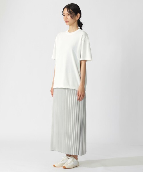 ECOALF（エコアルフ）の「ACT ナチュラルライク ニットT　UNISEX 【日本限定】（Tシャツ/カットソー・レディース・ネイビー/ライトグリーン/オフホワイト・M/L/S）」の4枚目の写真
