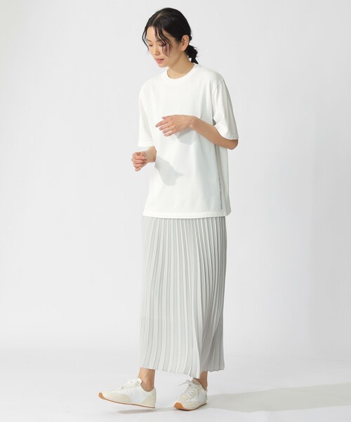 ECOALF（エコアルフ）の「ACT ナチュラルライク ニットT　UNISEX 【日本限定】（Tシャツ/カットソー・レディース・ネイビー/ライトグリーン/オフホワイト・M/L/S）」の6枚目の写真