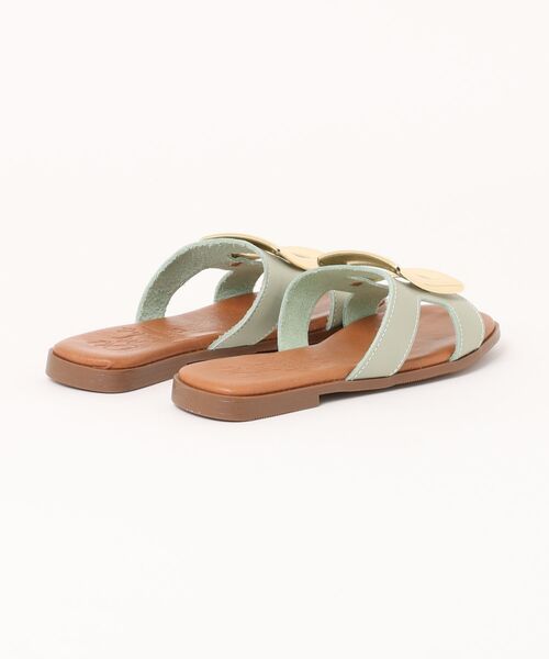 inter-chaussures(インターショシュール)の「【Oh my Sandals】スクエアトウフラットバックルサンダル(E52303)(サンダル・レディース・ライトグリーン/ブラウン/ライトベージュ・35/36/37/38)」の4枚目の写真