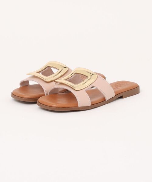 inter-chaussures(インターショシュール)の「【Oh my Sandals】スクエアトウフラットバックルサンダル(E52303)(サンダル・レディース・ライトグリーン/ブラウン/ライトベージュ・35/36/37/38)」の8枚目の写真