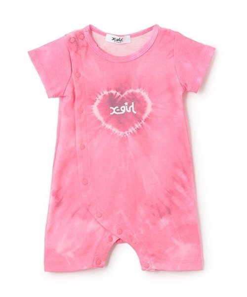 X-girl Stages（エックスガールステージス）の「ハートタイダイショートオール（ロンパース・キッズ・カラフル/ピンク・70cm）」の13枚目の写真