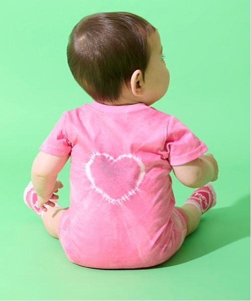 X-girl Stages（エックスガールステージス）の「ハートタイダイショートオール（ロンパース・キッズ・カラフル/ピンク・70cm）」の17枚目の写真