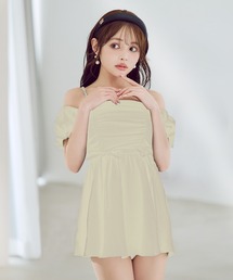 sugar nine（シュガーナイン）の「ビジューオフショルダーワンピースビキニ2点セット 【ビキニ】【水着】（水着）」