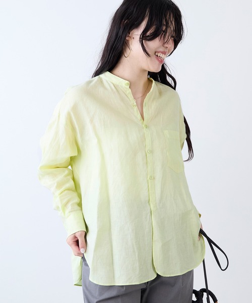 TICCA（ティッカ）の「【TICCA】リネンノーカラーシャツ（シャツ