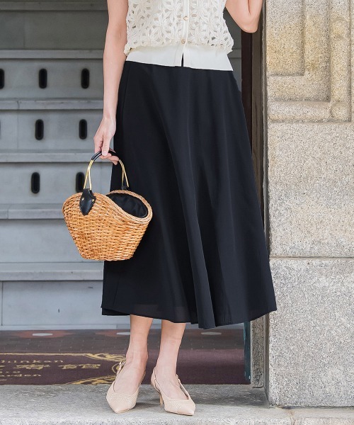 Viaggio Blu(ビアッジョブルー)の「ドライシアーシャンブレースカート≪手洗い可能≫(スカート・レディース・ブルー系その他/ホワイト/ネイビー/ブラック・M/XS/S/L)」の3枚目の写真