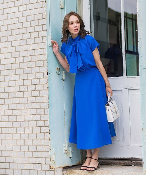 未使用✨Viaggio Blu ビアッジョブルー ラメプリーツスカート ネイビー ドライシアーシャンブレースカート≪手洗い可能≫ | Viaggio Blu