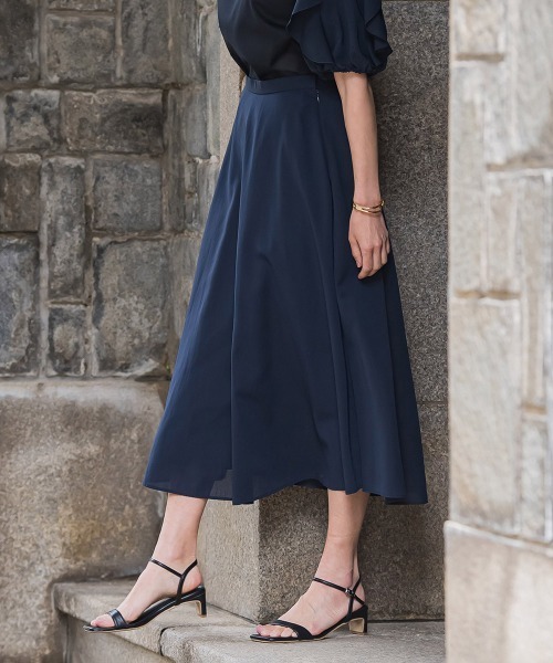 Viaggio Blu(ビアッジョブルー)の「ドライシアーシャンブレースカート≪手洗い可能≫(スカート・レディース・ブルー系その他/ホワイト/ネイビー/ブラック・M/XS/S/L)」の7枚目の写真