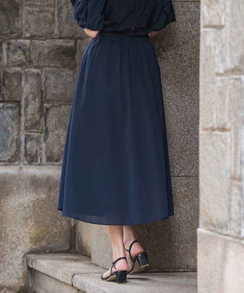 ビアッジョブルー（Viaggio blu）/ドライシアーシャンブレースカート≪手洗い可能≫ セール】ドライシアーシャンブレースカート≪手洗い可能≫（スカート