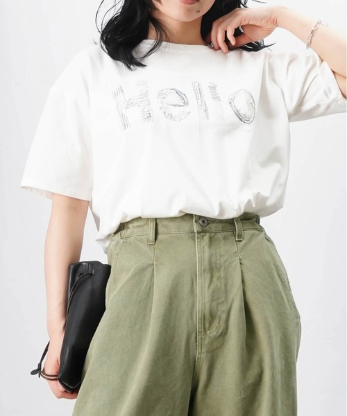 LUCA/LADY LUCK LUCA（ルカ/レディラックルカ）の「LC/LLL アートロゴ刺繍Tシャツ（Tシャツ/カットソー・レディース・ブラック/カーキ/オフホワイト・FREE）」の15枚目の写真