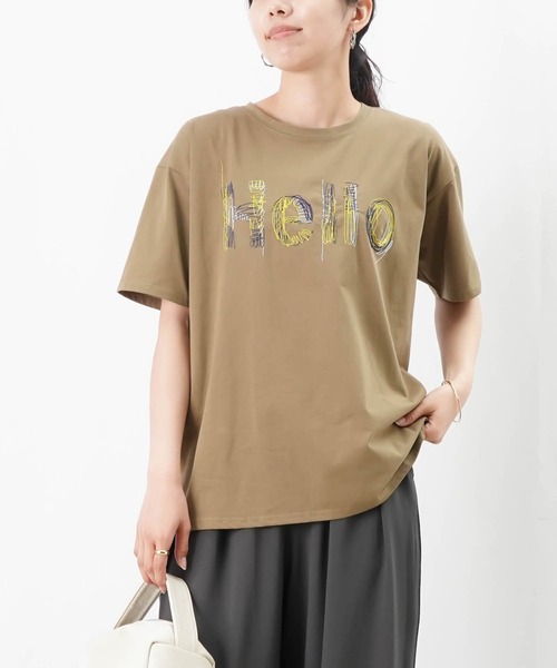 セール】LC/LLL アートロゴ刺繍Tシャツ（Tシャツ/カットソー