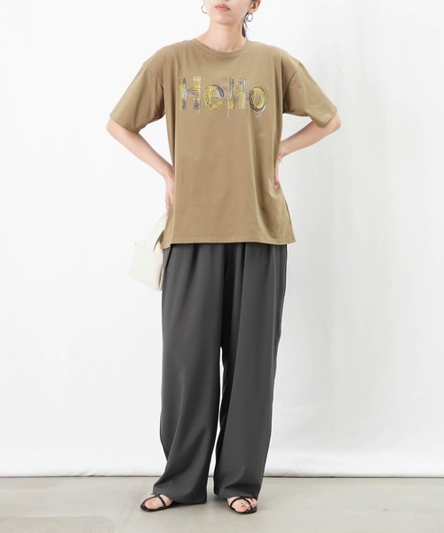セール】LC/LLL アートロゴ刺繍Tシャツ（Tシャツ/カットソー