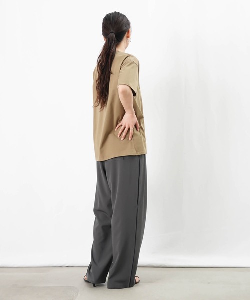 LUCA/LADY LUCK LUCA（ルカ/レディラックルカ）の「LC/LLL アートロゴ刺繍Tシャツ（Tシャツ/カットソー・レディース・ブラック/カーキ/オフホワイト・FREE）」の21枚目の写真