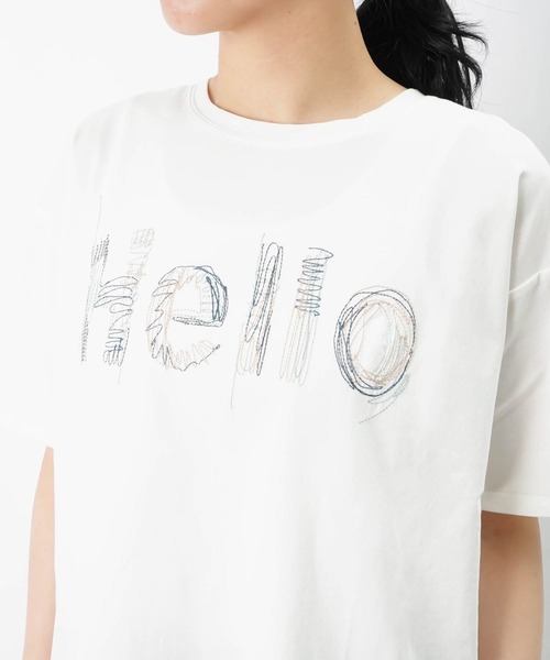 LUCA/LADY LUCK LUCA（ルカ/レディラックルカ）の「LC/LLL アートロゴ刺繍Tシャツ（Tシャツ/カットソー・レディース・ブラック/カーキ/オフホワイト・FREE）」の16枚目の写真