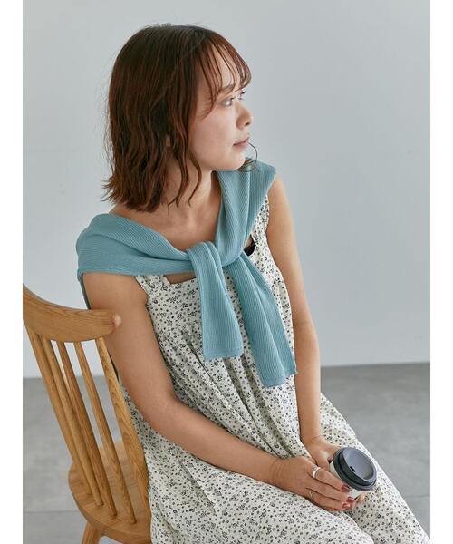 ehka sopo(エヘカソポ)の「ワンポイント刺繍リブカーディガン(カーディガン/ボレロ・レディース・ブルー/グレー/キナリ/ピンク・F)」の18枚目の写真