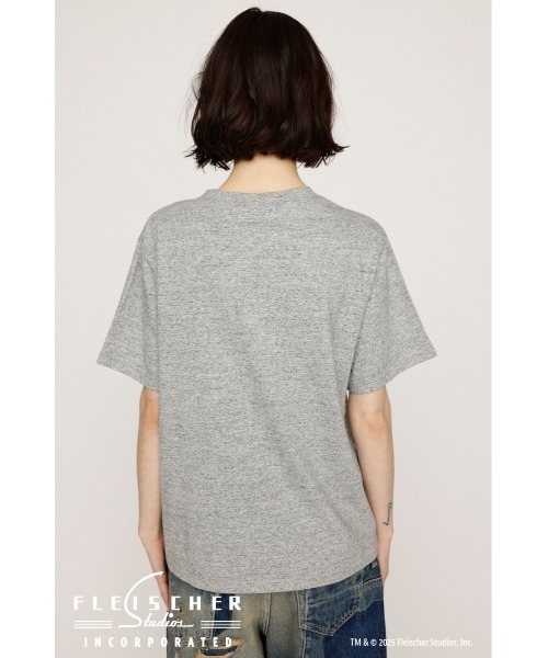 BETTY BOOP(ベティ・ブープ)の「Betty Boop x SLY EYELET T/SH ベティブープ スライ アイレット Tシャツ 夏服 半袖 キャラクター(Tシャツ/カットソー・レディース・ライトブラック/杢グレー・FREE)」の14枚目の写真