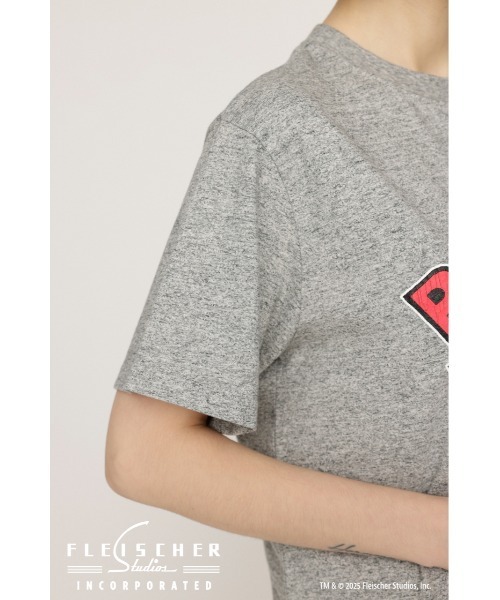 BETTY BOOP(ベティ・ブープ)の「Betty Boop x SLY EYELET T/SH ベティブープ スライ アイレット Tシャツ 夏服 半袖 キャラクター(Tシャツ/カットソー・レディース・ライトブラック/杢グレー・FREE)」の16枚目の写真