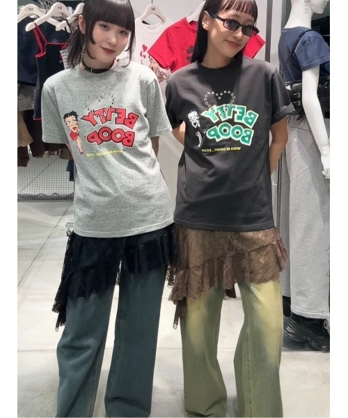 Betty Boop x SLY EYELET T/SH ベティブープ スライ アイレット