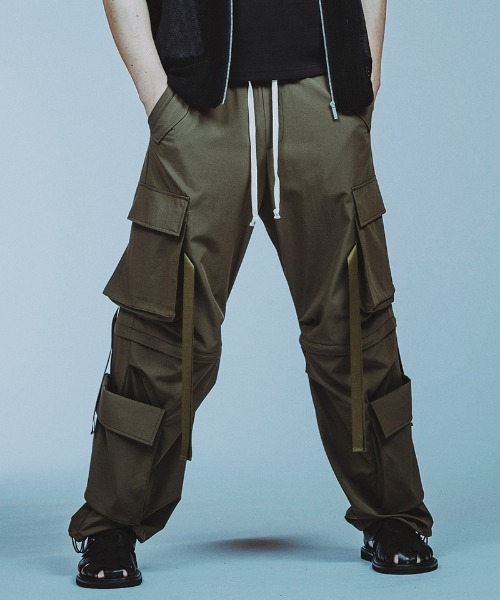 NO ID.（ノーアイディ）の「mp13792- ｲｰｼﾞｰﾜｲﾄﾞﾃｸﾉPT カーゴパンツ（カーゴパンツ・メンズ・ライトグレー/カーキ/ブラック・1/2）」の5枚目の写真