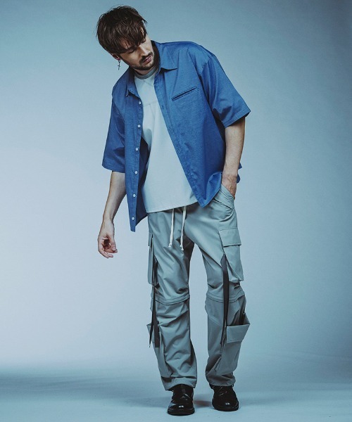 NO ID.（ノーアイディ）の「mp13792- ｲｰｼﾞｰﾜｲﾄﾞﾃｸﾉPT カーゴパンツ（カーゴパンツ・メンズ・ライトグレー/カーキ/ブラック・1/2）」の12枚目の写真