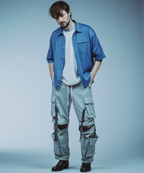 NO ID.（ノーアイディ）の「mp13792- ｲｰｼﾞｰﾜｲﾄﾞﾃｸﾉPT カーゴパンツ（カーゴパンツ・メンズ・ライトグレー/カーキ/ブラック・1/2）」の13枚目の写真