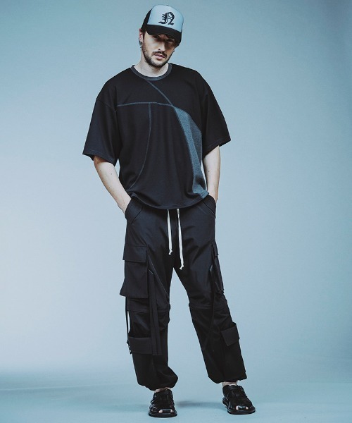 NO ID.（ノーアイディ）の「mp13792- ｲｰｼﾞｰﾜｲﾄﾞﾃｸﾉPT カーゴパンツ（カーゴパンツ・メンズ・ライトグレー/カーキ/ブラック・1/2）」の17枚目の写真