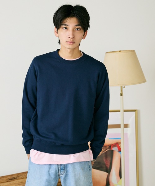 LIFEMAX(ライフマックス)の「▲LIFEMAX/ライフマックス 10.0オンス トレーナー(裏パイル)コットンスウェット トレーナー クルーネック ユニセックス(スウェット・メンズ・バーガンディー/ホワイト/杢グレー/ネイビー/ブラック・S/L/LL/M)」の4枚目の写真
