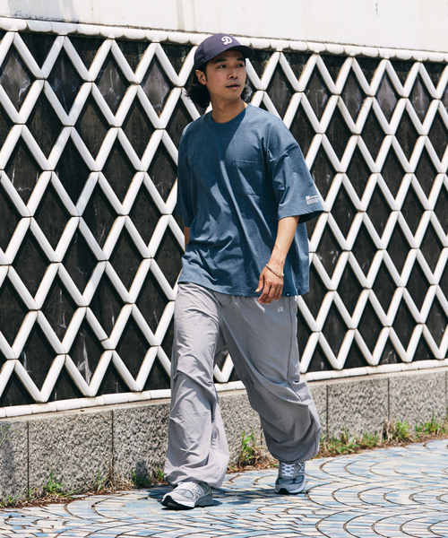 Russell Athletic(ラッセルアスレティック)の「RUSSELL ATHLETIC 別注 ナイロン リップストップ パンツ(その他パンツ・メンズ・グレー/ブラックミックス/ネイビー・MEDIUM/LARGE)」の10枚目の写真