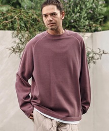 mlt5284- Pigment Waffle Raglan Sleeve Cut sew カットソー