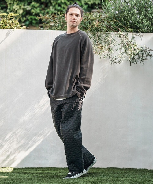 CAMBIO(カンビオ)の「mlt5284- Pigment Waffle Raglan Sleeve Cut sew カットソー(Tシャツ/カットソー・メンズ・ブラック/グレイッシュベージュ/ワイン・S/M/L)」の16枚目の写真