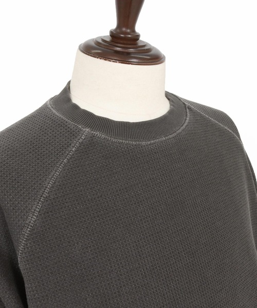 CAMBIO(カンビオ)の「mlt5284- Pigment Waffle Raglan Sleeve Cut sew カットソー(Tシャツ/カットソー・メンズ・ブラック/グレイッシュベージュ/ワイン・S/M/L)」の22枚目の写真