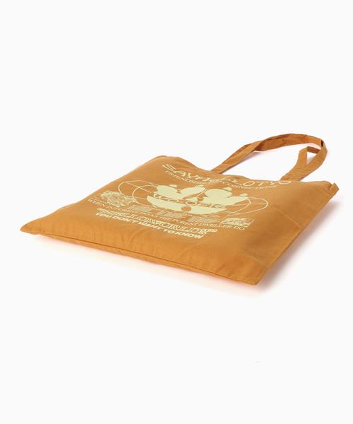 WISM(ウィズム)の「Woofietokyo / ウーフィトウキョウ BUGBAGBAGS SAYHELLO Tote-Bag(トートバッグ・メンズ・アイボリー/チョコ・FREE)」の6枚目の写真