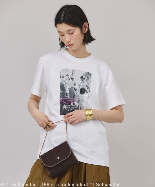 Curensology（カレンソロジー）の「Curensology(カレンソロジー)/【LIFE PICTURE COLLECTION】別注CHTシャツ（タテ）（Tシャツ/カットソー・レディース・ホワイト/ブラック・FREE）」の4枚目の写真
